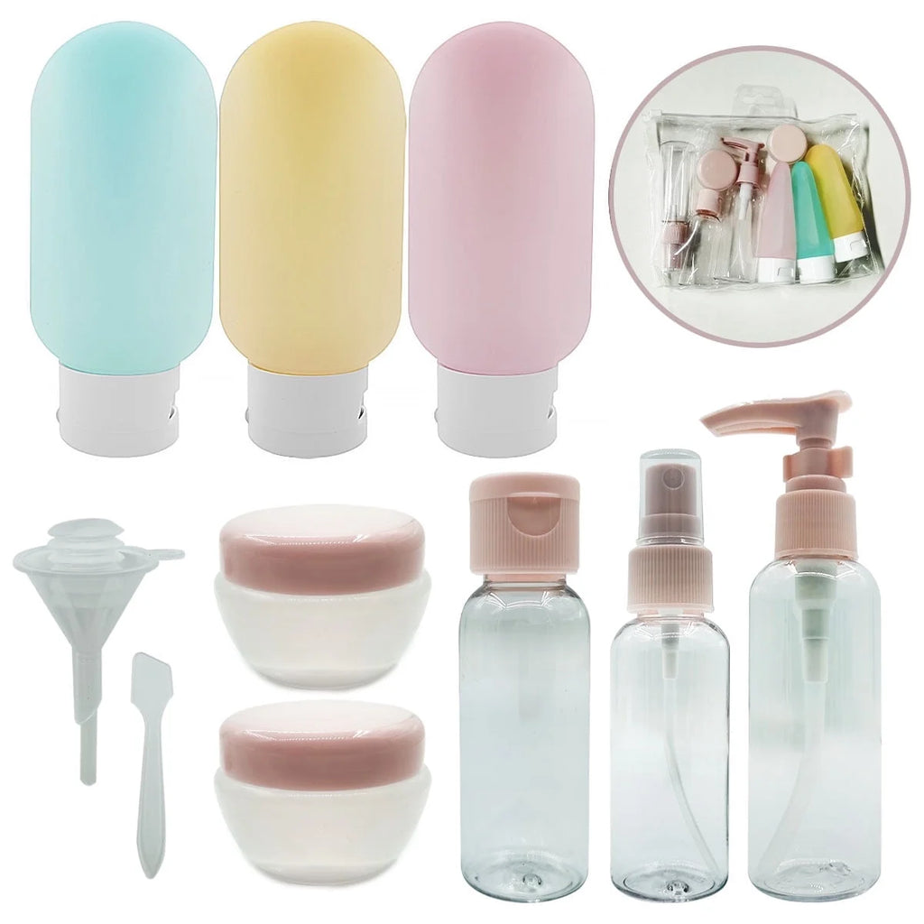 11-Pack Travel Bottles Set – Leak-Proof Toiletry Containers for Shampoo & Liquids, Portable & Tsa-Approved